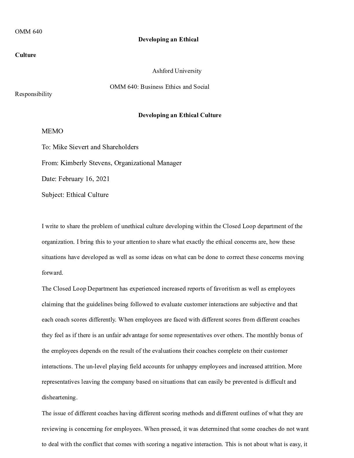 Preview image of OMM640 WK 4 Assignment.docx(1) document